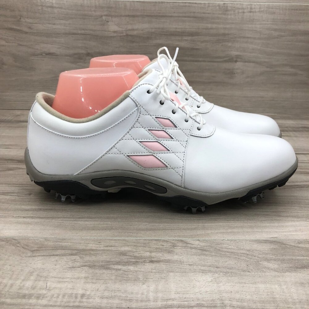 Footjoy Golf Shoes Women's Size 9.5M White Lace Up Outdoor Soft Spike
